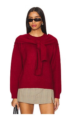 Line & Dot Atlas Sweater in Burgundy from Revolve.com | Revolve Clothing (Global)
