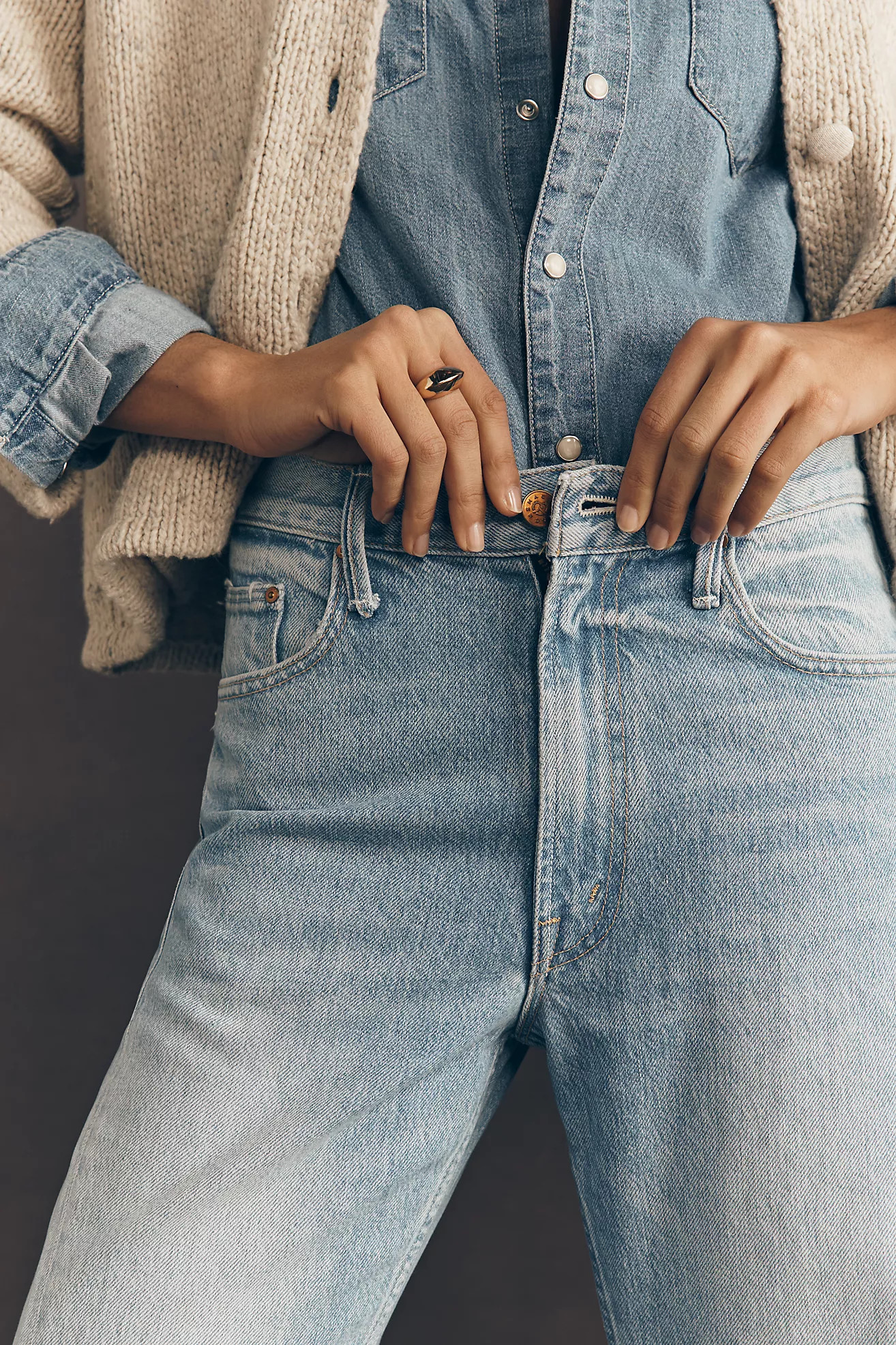 MOTHER Lemon Twist High-Rise Wide-Leg Skimp Jeans | Anthropologie (US)