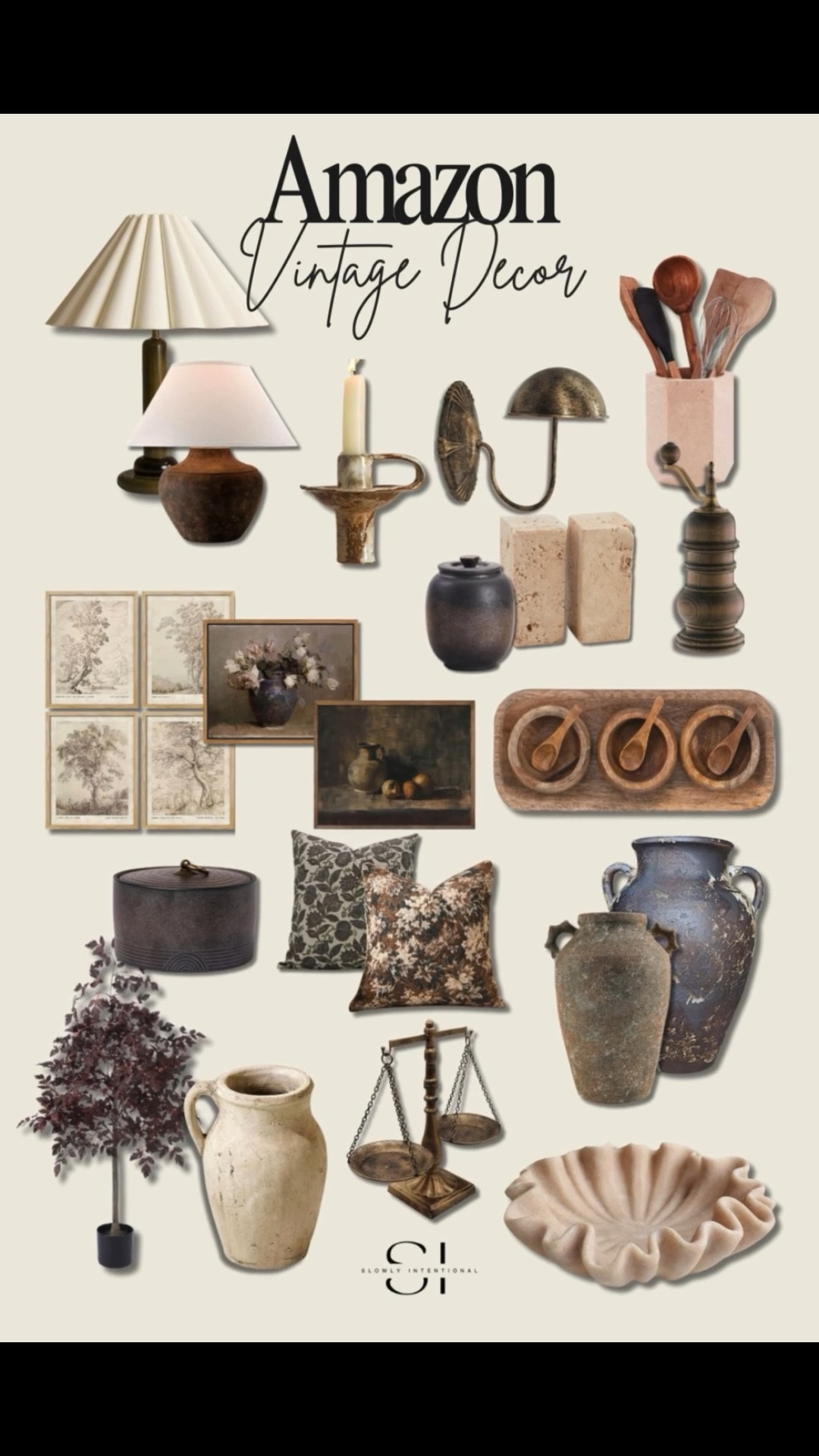 Bring timeless character into your home with these vintage-inspired Amazon finds. From rustic pottery and moody artwork to textured pillows and aged wood accents, each piece tells a story and adds warmth. Perfect for creating that layered, lived-in look without the hunt—straight from Amazon to your home.

#LTKHome