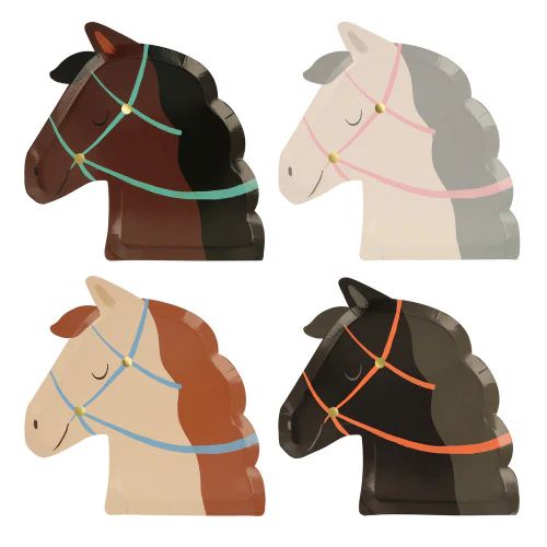 Delightful Horse Plates- 8 pack | Pretty Day