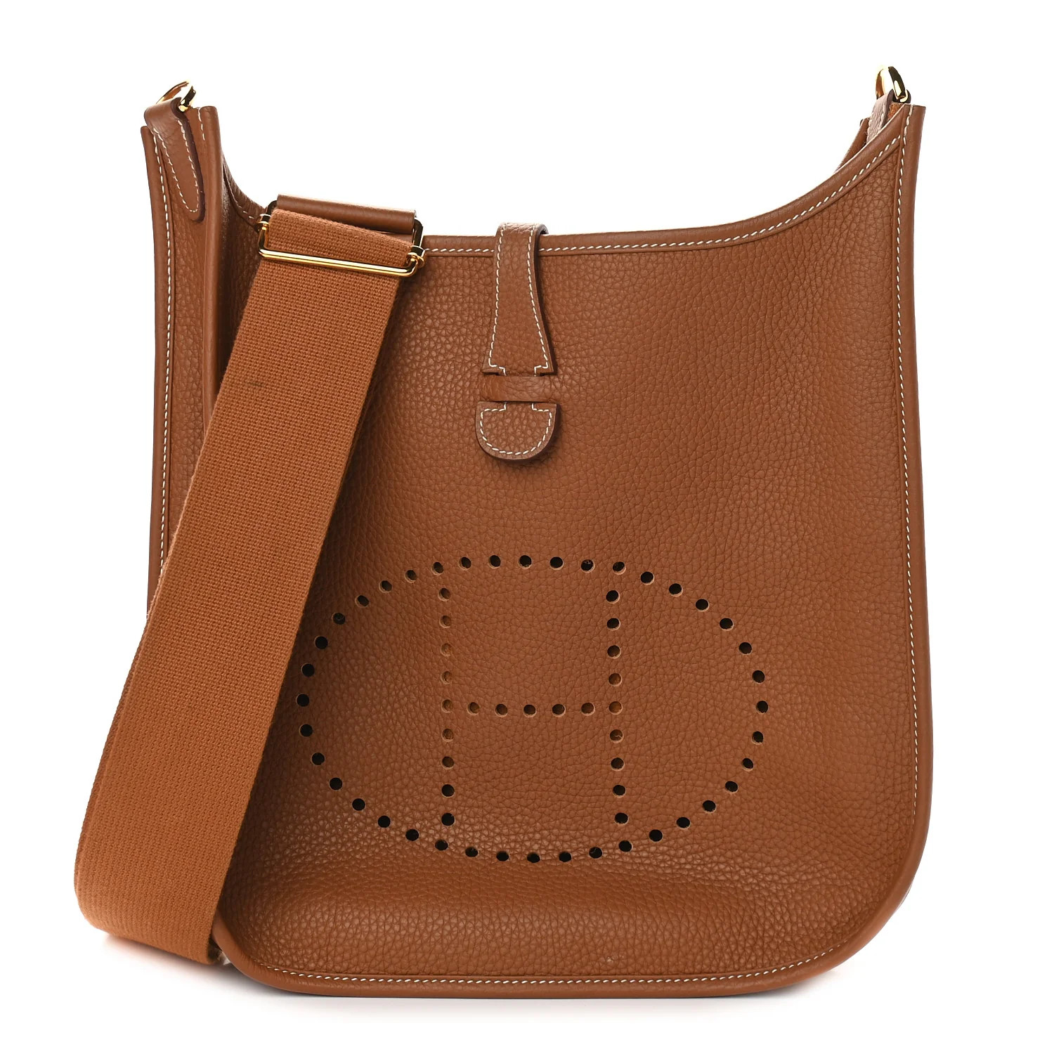 HERMES Taurillon Clemence Evelyne III PM Gold | FASHIONPHILE | Fashionphile