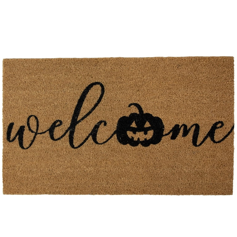 Northlight Natural Coir Pumpkin "Welcome" Halloween Doormat - 18" x 30" - Walmart.com | Walmart (US)