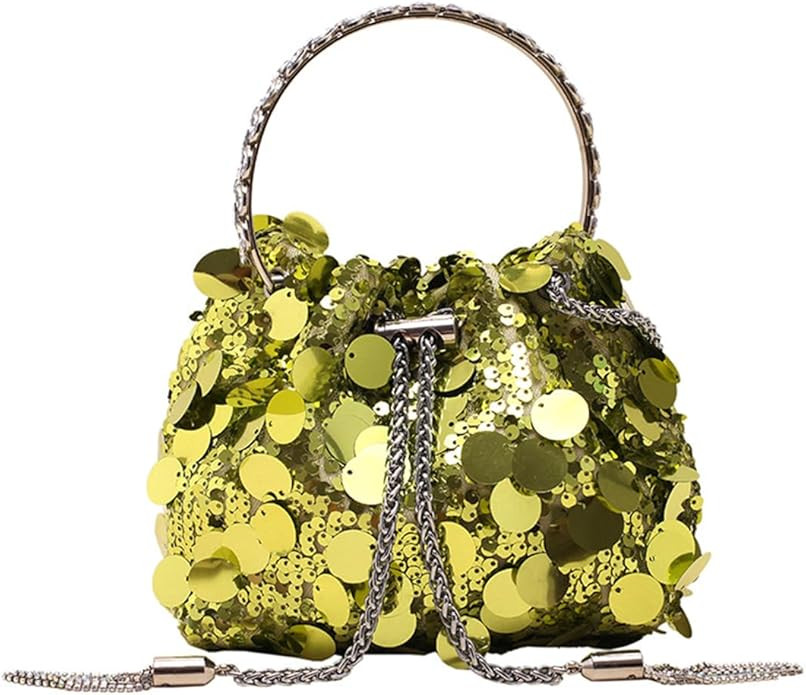 RomanticDesign Women Sparkly Sequin Clutch Purse Glitter Metal Tassel Evening Handbag Crossbody B... | Amazon (US)