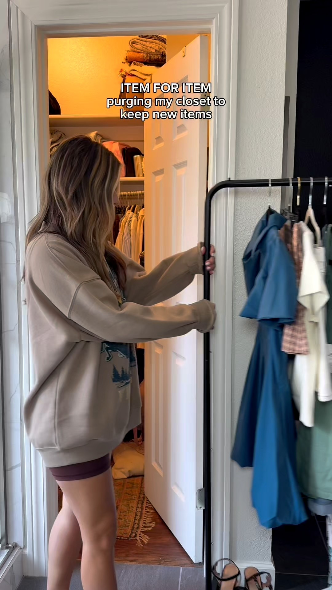 Blue dress is from a boutique called Trinkets! Size M. Skirt size S and sweatshirt size L! If you have your eye on something you’re purging LMK🫶🏼

#LTKStyleTip