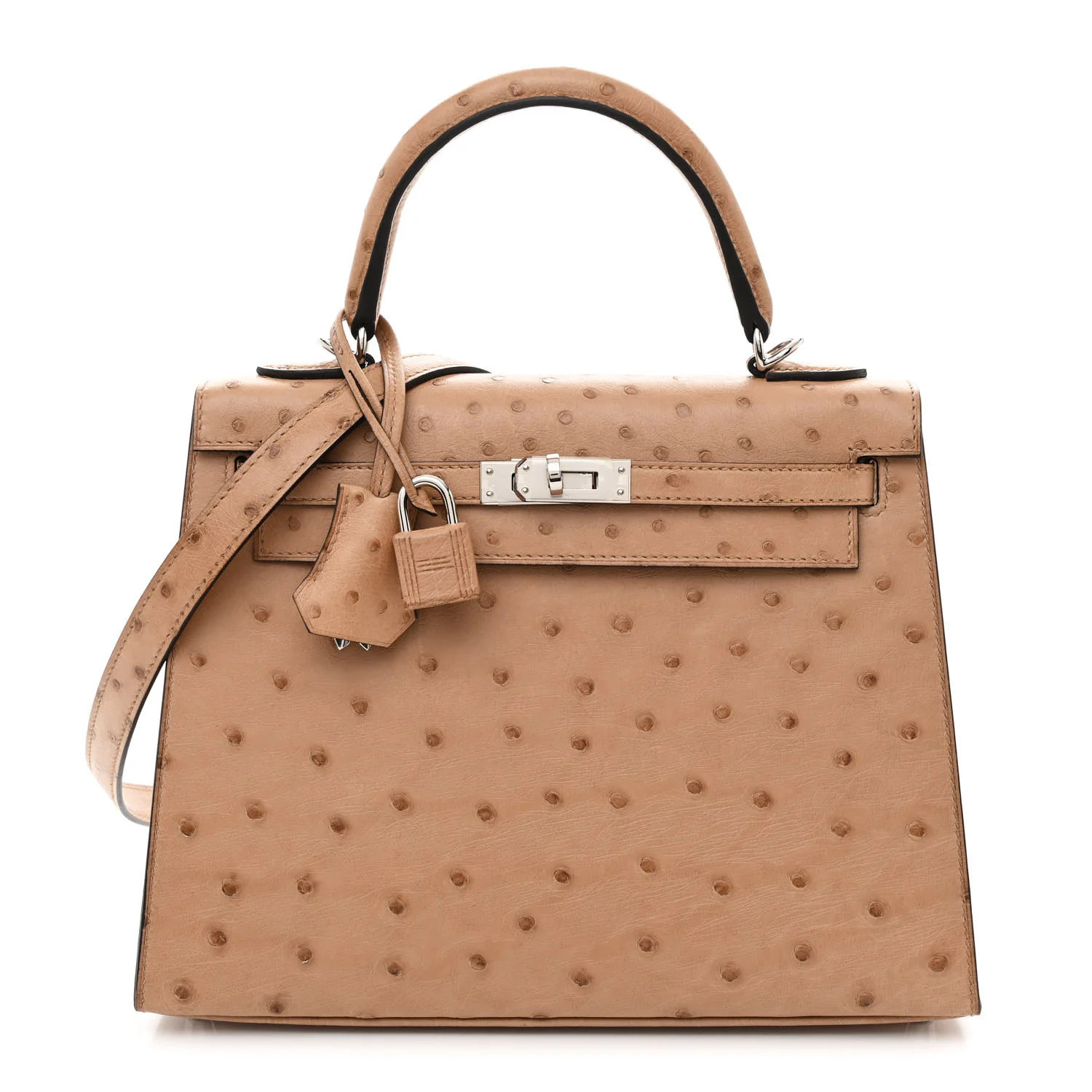 Ostrich Kelly Sellier 25 Chai | FASHIONPHILE (US)
