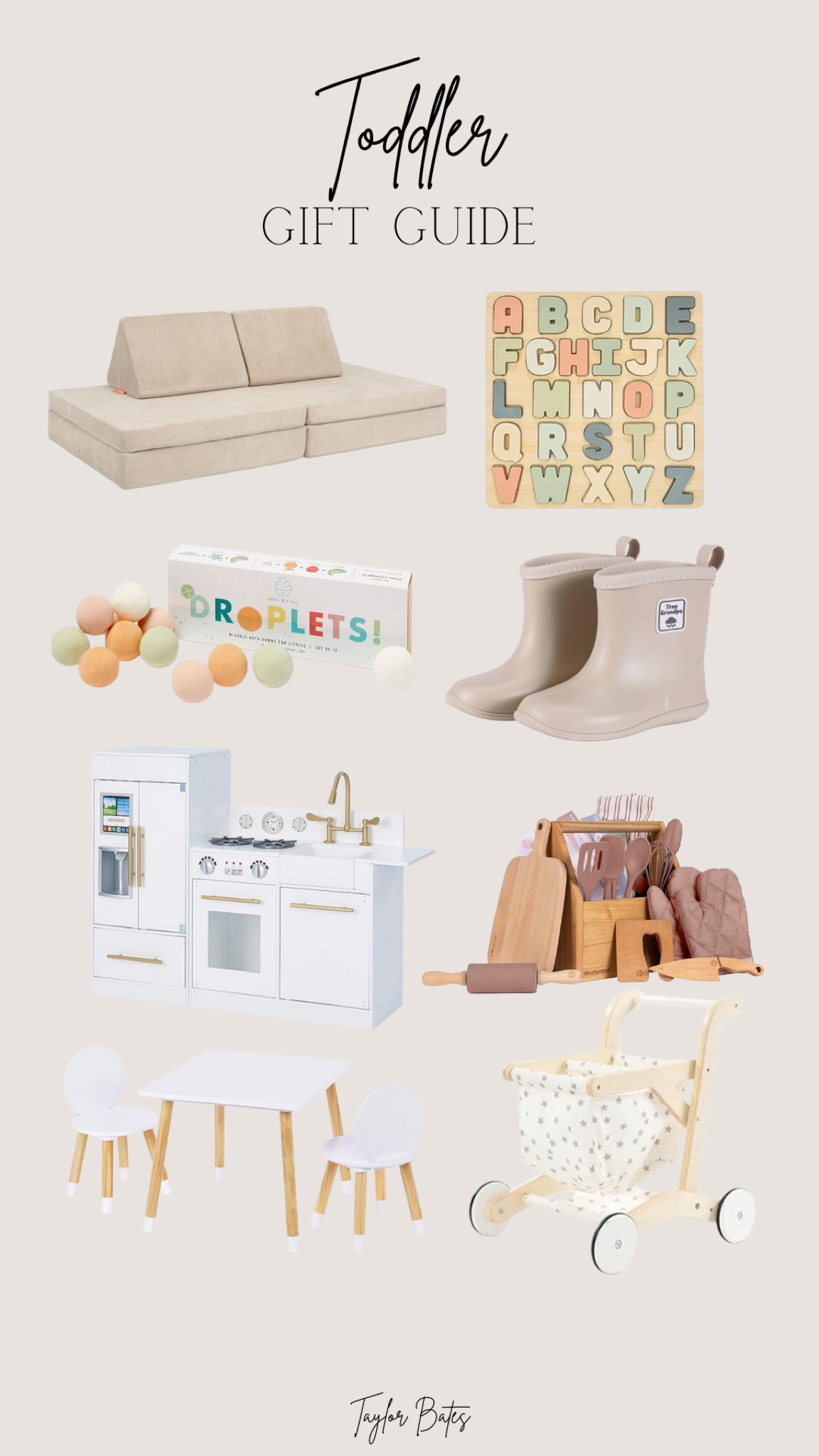 Toddler Gift Guide 

Nugget Couch - Amazon - Gift Guide - Toddler - Christmas - Gift Ideas - Play Kitchen - Rain boots - Puzzles - Toddler Table - Play - Toys 

#LTKkids #LTKGiftGuide #LTKfamily