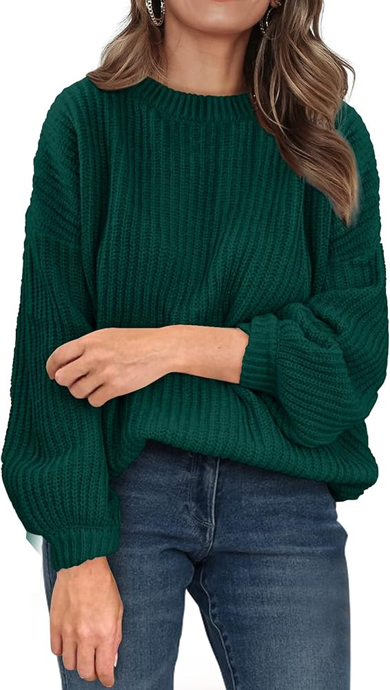 PRETTYGARDEN Women's Fashion Sweater Long Sleeve Casual Ribbed Knit Winter Clothes Pullover Sweat... | Amazon (US)
