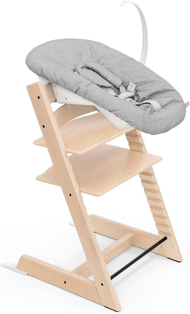Tripp Trapp Chair from Stokke (Natural) + Tripp Trapp Newborn Set (Grey) - Cozy, Safe & Simple to... | Amazon (US)