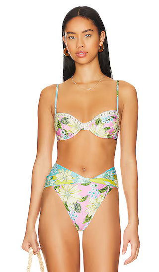 x REVOLVE Irene Bikini Top in Conga Pink Floral | Revolve Clothing (Global)