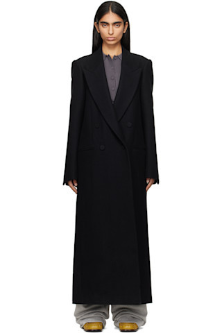 Black Wool Coat | SSENSE