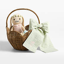 Easter Organic Basket Bow in Seafoam Green | Crate & Kids | Crate & Barrel