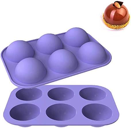Semi Sphere Silicone Mold, 2 Packs Baking Mold for Making Hot Chocolate Bomb, Cake, Jelly, Dome M... | Amazon (US)