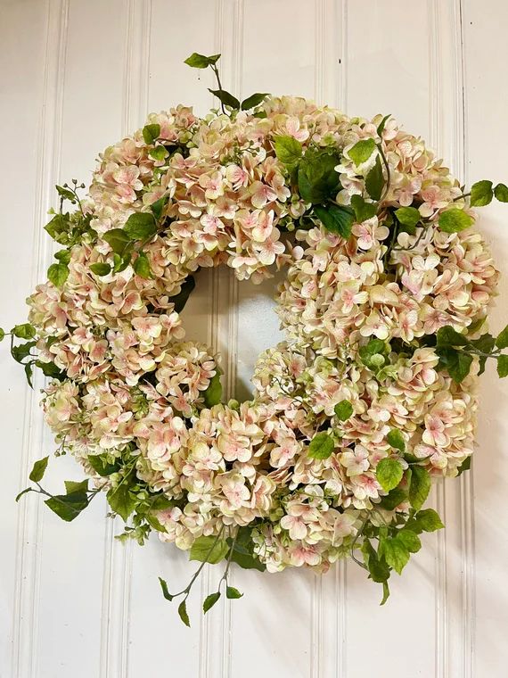 Large Wreath For Front Door | Front Door Wreath | Hydrangea  Wreath |EXTRA Large Door Wreath | Be... | Etsy (US)