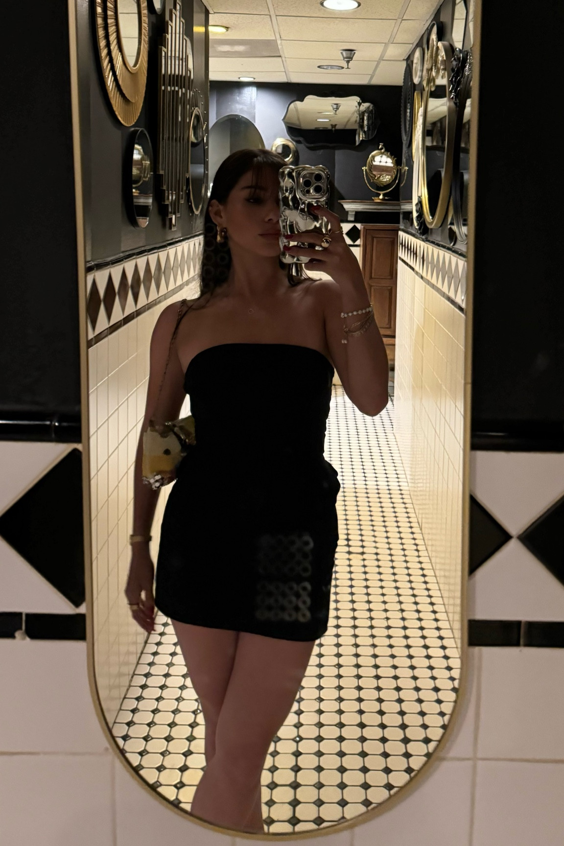 Linen black tube top and matching linen black skirt is perfect t for going out but I spiced it up with a beaded shoulder bag

Beaded bag I got at a market so I linked similar ones 💌

#LTKFindsUnder50