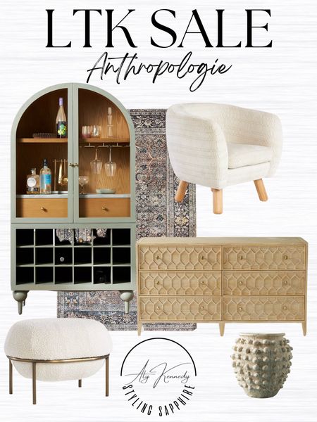LTK sale, anthropologie furniture, home decor, home finds, cabinet, dresser, ottoman, accent chair, are rug 

#LTKhome #LTKSale #LTKsalealert