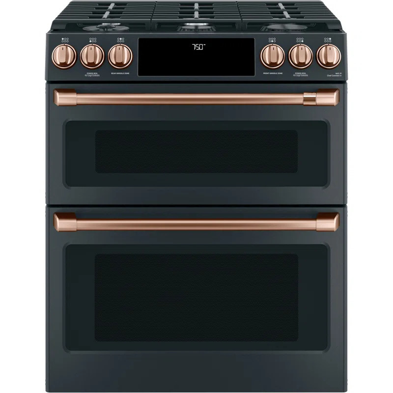 Café Smart Appliances 30" 7 cu. ft. Smart Slide-in Gas Range with Griddle | Wayfair North America