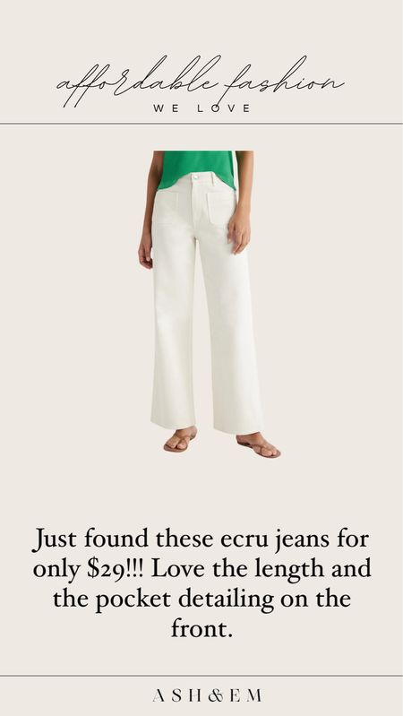 Ecru jeans for under $30!!

#LTKSeasonal #LTKFindsUnder50 #LTKStyleTip