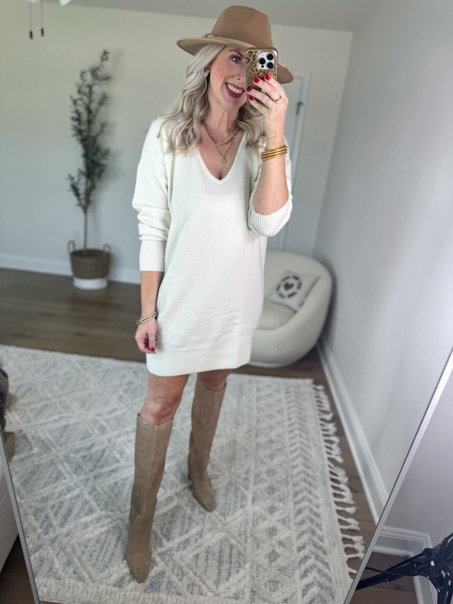 Nordstrom Anniversary Sale try on 
Sweater dress- medium 
Boots- tts 

#LTKSaleAlert #LTKxNSale #LTKFindsUnder100