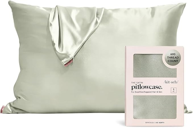 Kitsch Satin Pillowcase for Hair & Skin - Softer Than Silk Pillowcase for Hair and Skin | Cooling... | Amazon (CA)