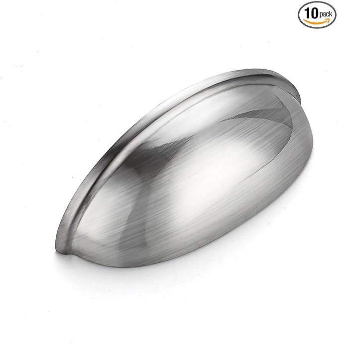 Ravinte 10 Pack 3 inch Drawer Pulls Brushed Nickel Cabinet Cup Pulls Kitchen Hardware Cabinet Han... | Amazon (US)