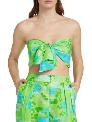 Rhode Toni Twist Crop Top on SALE | Saks OFF 5TH | Saks Fifth Avenue OFF 5TH