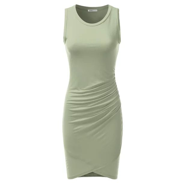 Doublju Women's Round Neckline Sleeveless Bodycon Midi Dress (S-3X) | Walmart (US)