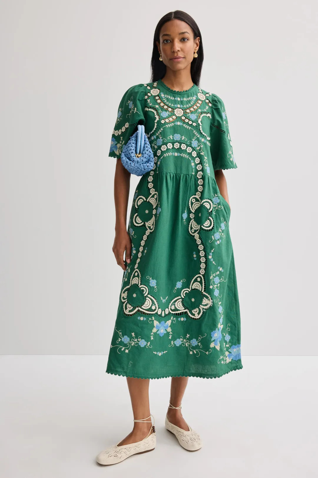 Sea New York Vesna Embroidered Dress | Rent the Runway