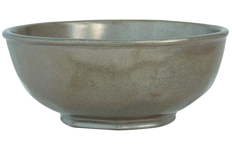 Stoneware Bowl, Pewter | One Kings Lane