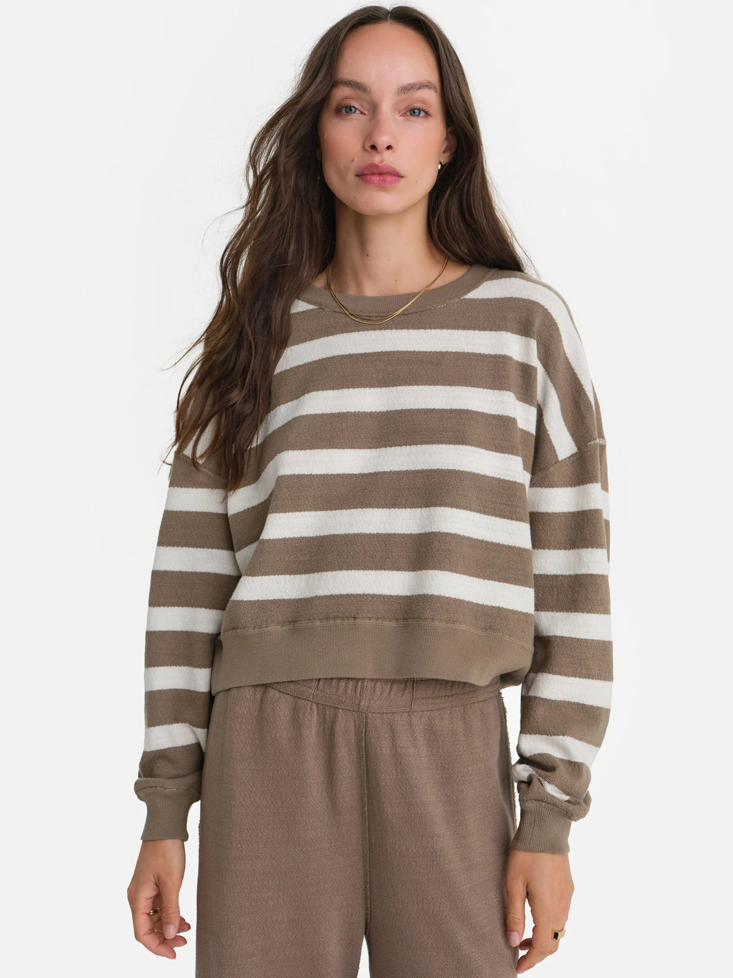 Textured Knit Crewneck Pullover | MATE The Label