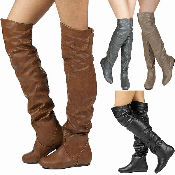 Women's Over-the-Knee Slouch Boots - Stylish Fall and Winter Footwear for Casual Outings and Outd... | Lightinthebox