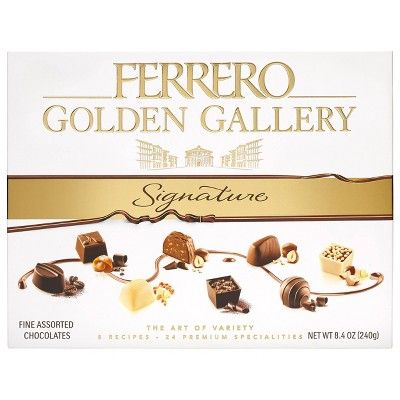 Ferrero Rocher Golden Gallery Chocolate Gift Box - 8.4oz/24ct | Target