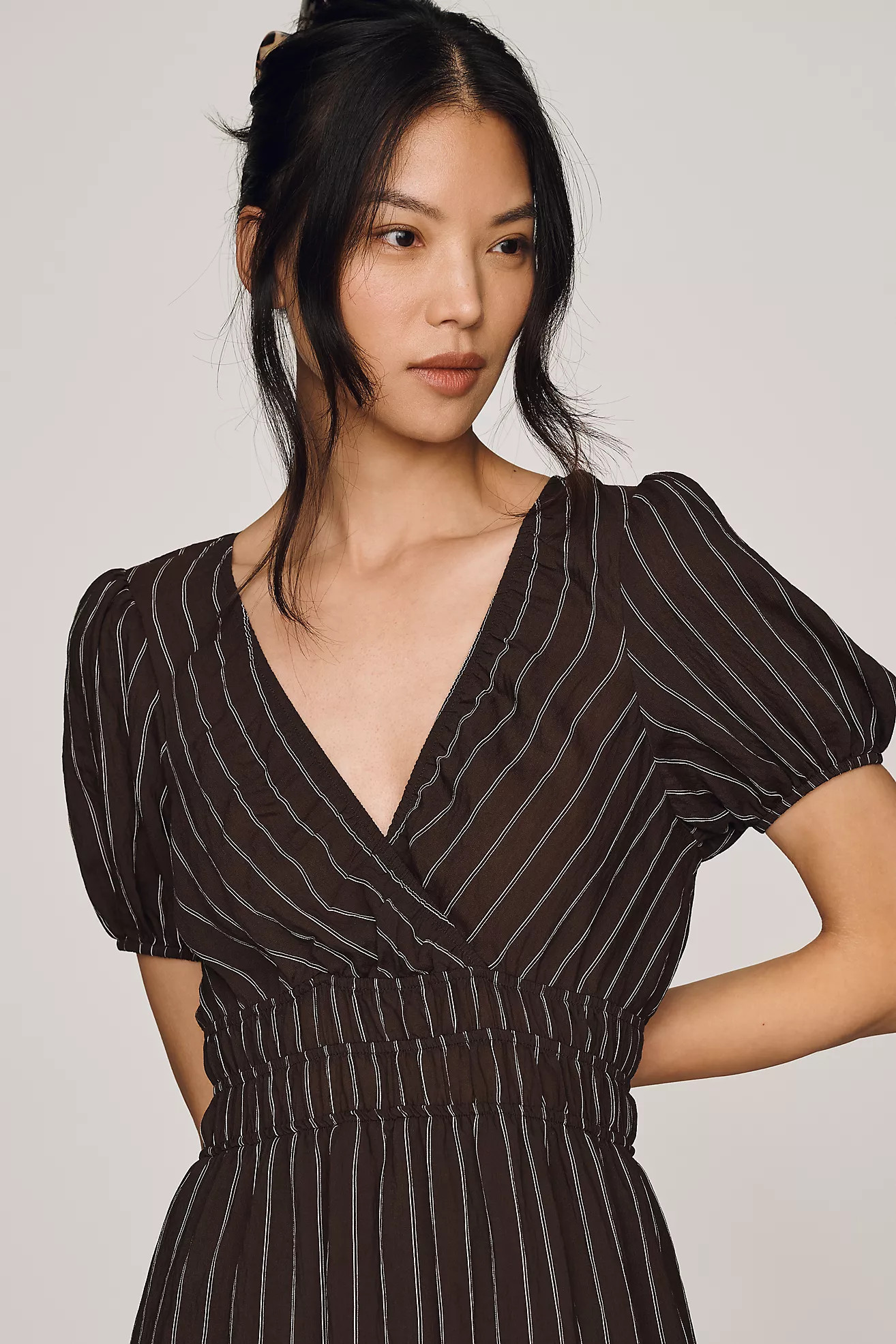 Puff Sleeve Waisted Maxi Dress | Anthropologie (US)