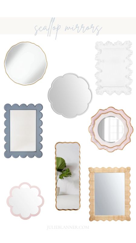 Add a touch of fun with a beautiful scallop mirror for your bed or bath!

Scallop mirrors, scalloped mirrors, bathroom mirror, mirror for bath, bathroom mirrors, bedroom mirror, bedroom mirrors, mirror for bedroom, scallop mirror, scalloped mirror, pink mirror, blue mirror, rattan mirror, round mirror, rectangle mirror 

#LTKstyletip #LTKFind #LTKhome