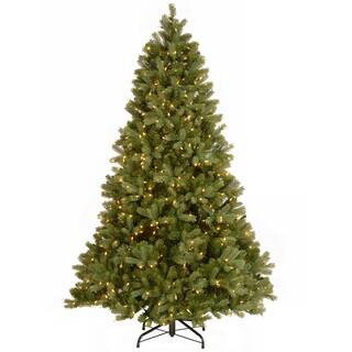 7.5 ft. Downswept Douglas Fir Artificial Christmas Tree with Dual Color LED Lights | The Home Depot