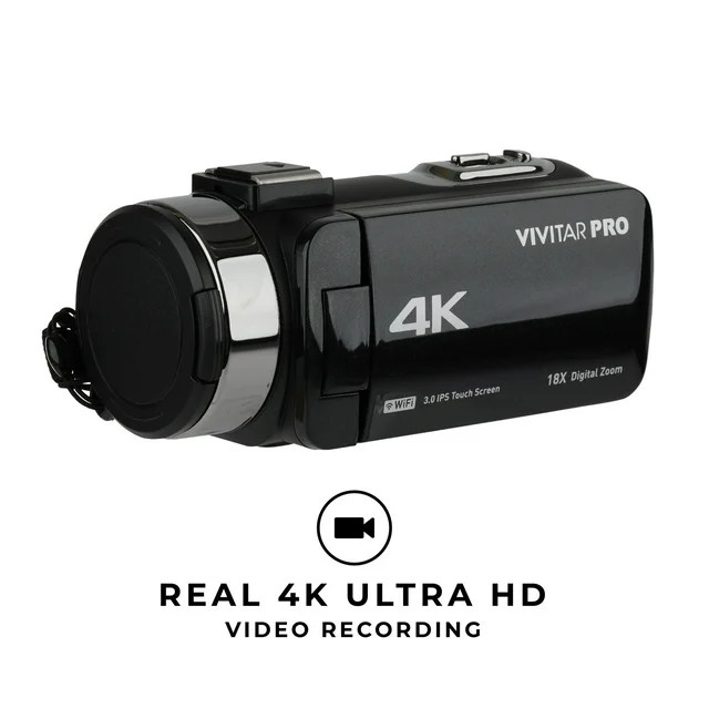 Vivitar 4K HD Digital Video Camera with WiFi, Built in Night Vision, and 3" Touch Rotational Disp... | Walmart (US)