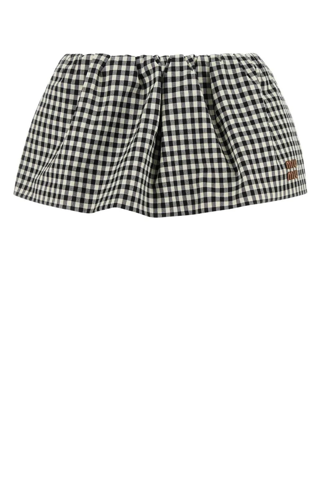 Miu Miu Checked Mini Skirt | Cettire Global