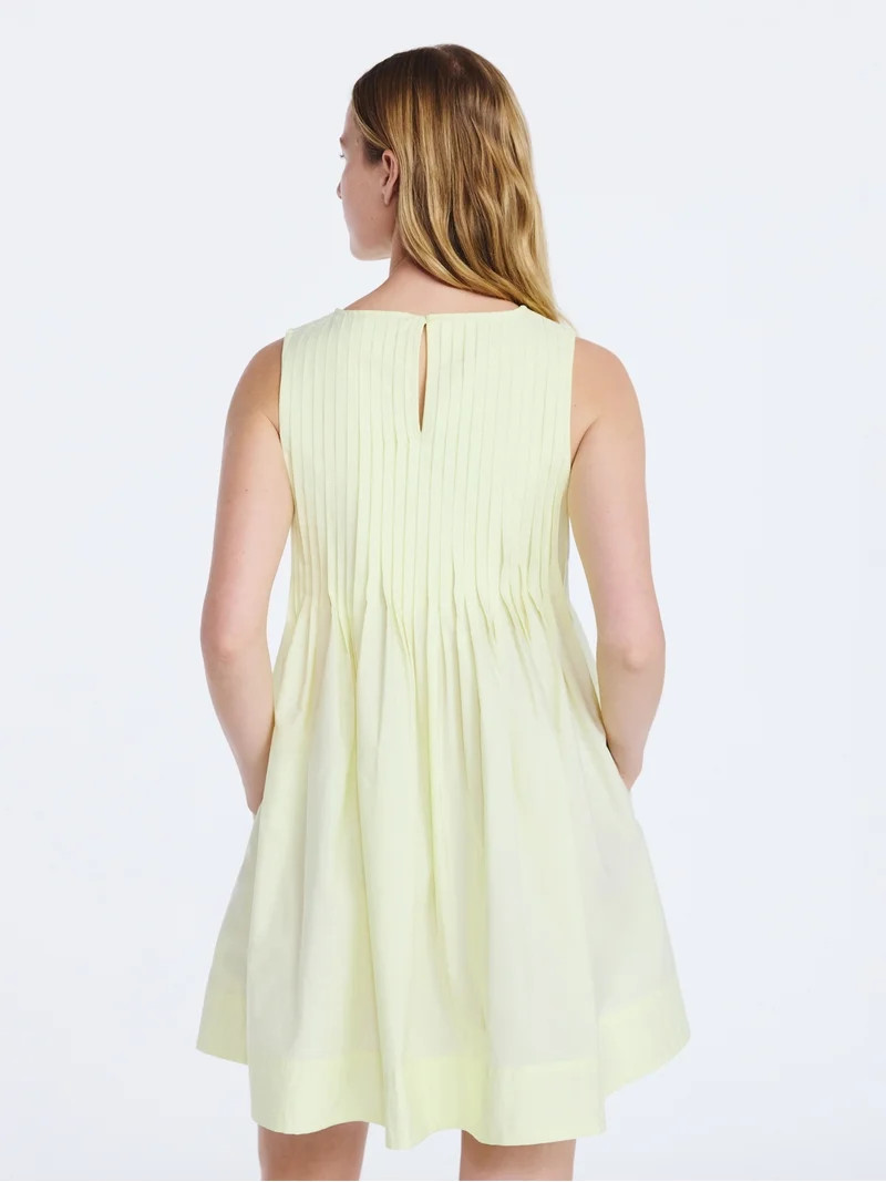 Free Assembly Women's Sleeveless Pleated Mini Dress, Sizes XS-XXL | Walmart (US)