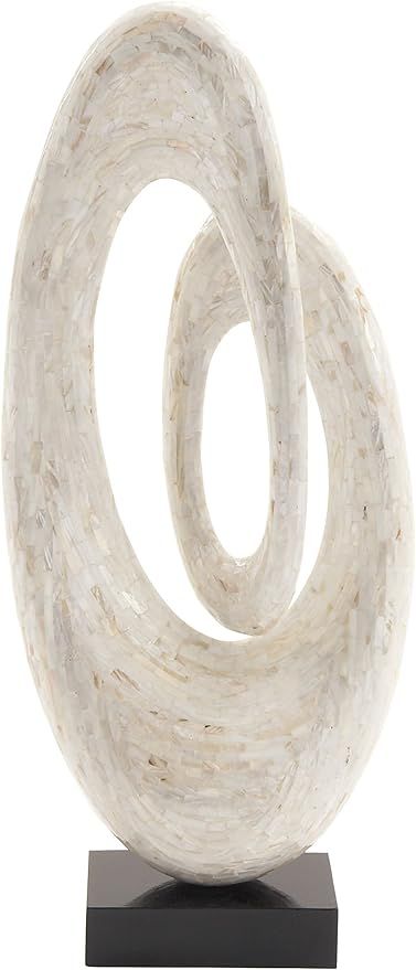 Deco 79 Contemporary Shell Abstract Sculpture, 12" x 5" x 30", White | Amazon (US)