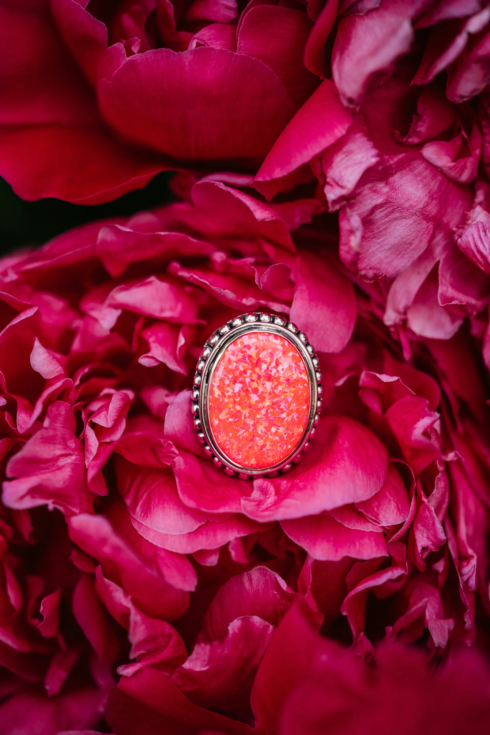 Goldie Ring | Pink Opal | Goldie Lew Jewelry