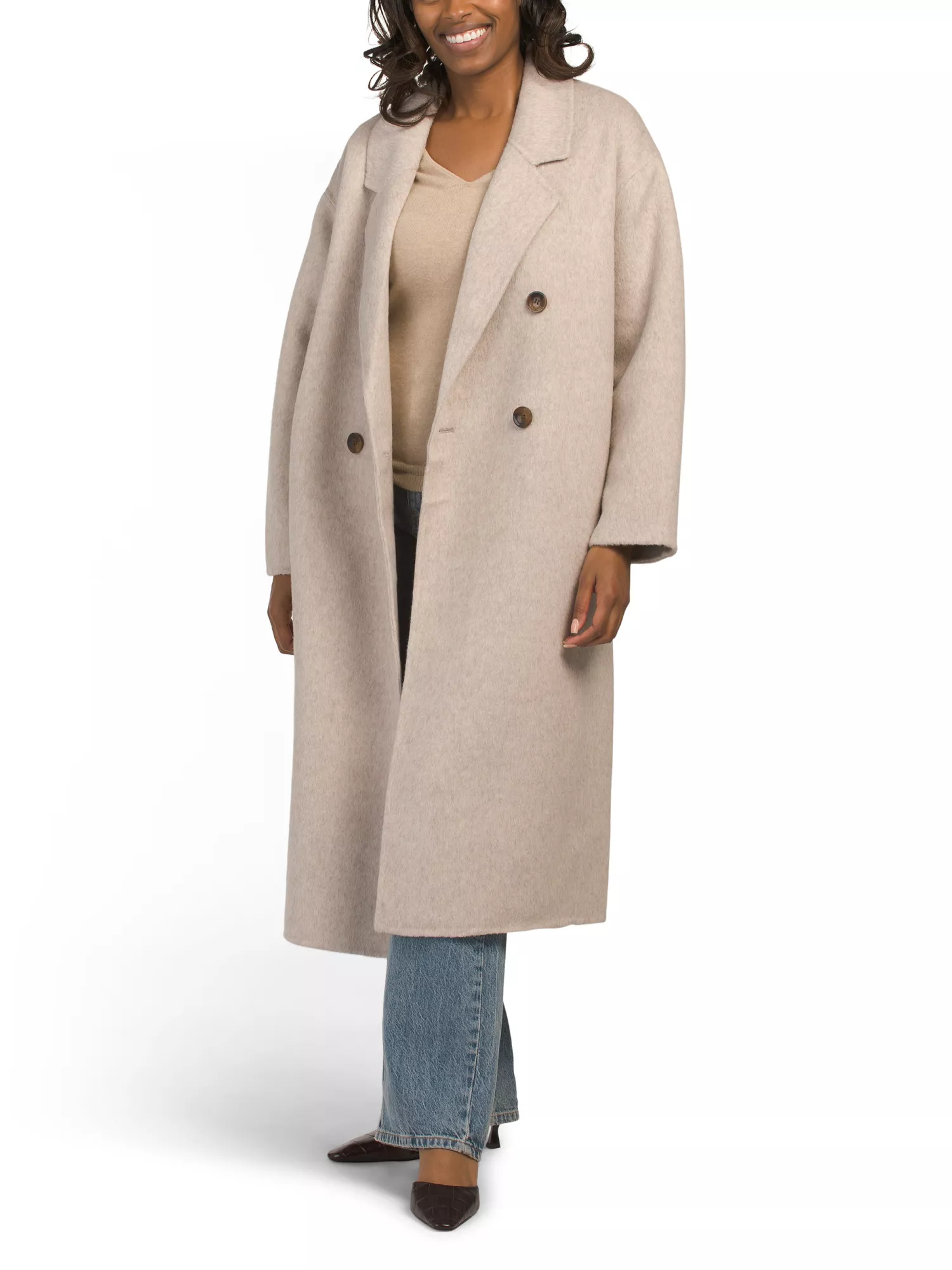Wool Blend Faux Wrap Coat curated on LTK