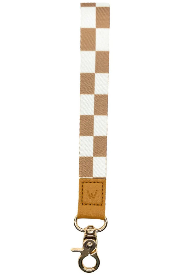 Chestnut Check Wrist Lanyard by Our Faux Farmhouse | Walli Cases