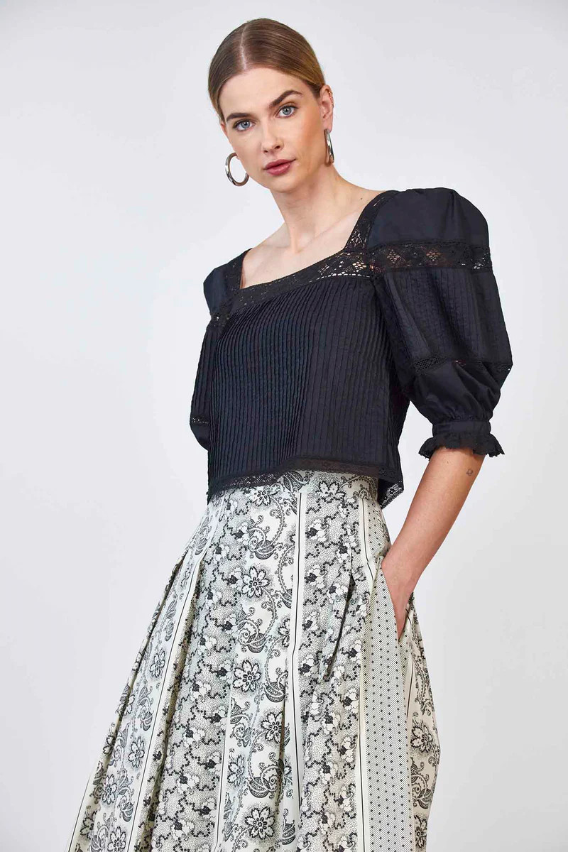 Cece Top | Lace Trim Blouse | Hunter Bell | Hunter Bell