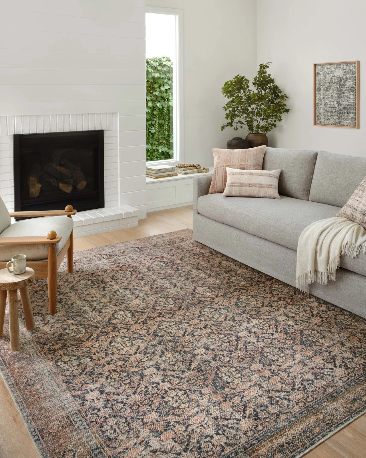 Billie Oriental Ink / Salmon Area Rug | Wayfair North America