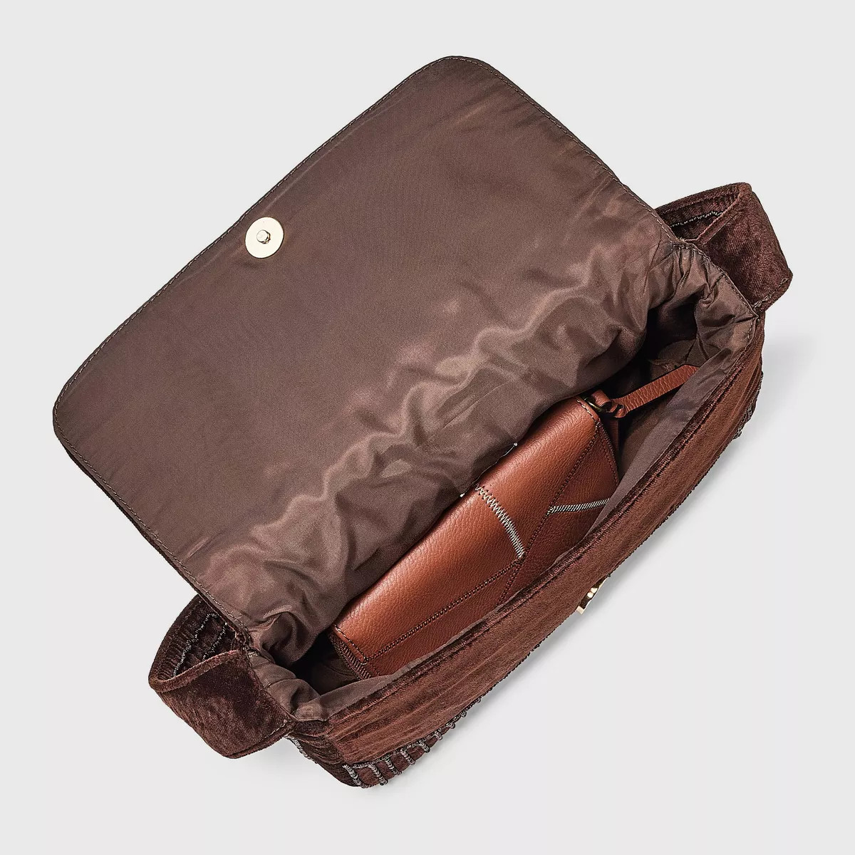 Embellished Espresso Martini Flap Shoulder Bag - A New Day™ Brown | Target