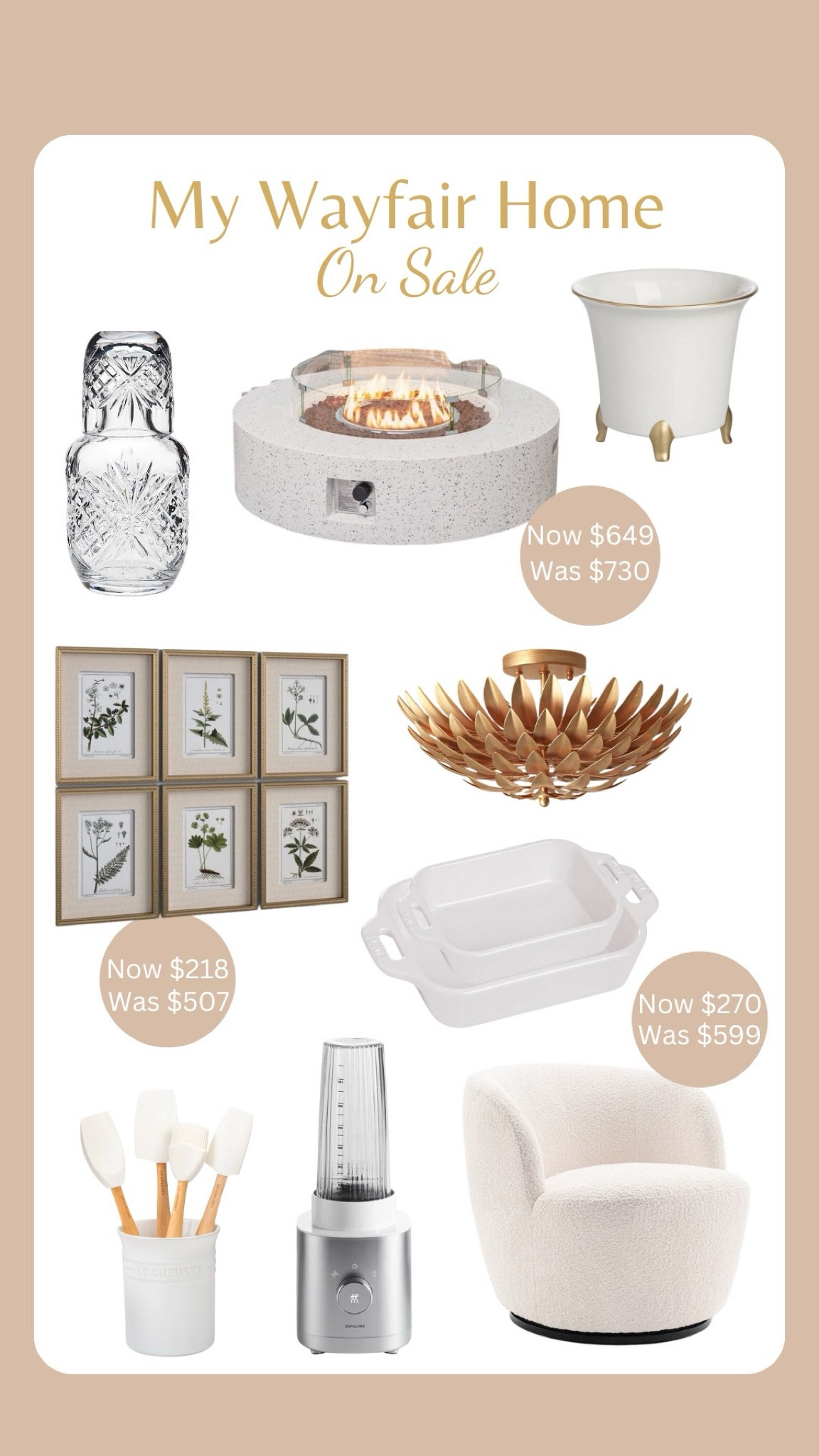 ✨ Wayfair Favorites on Sale! ✨

Sharing some of my favorite @Wayfair finds that I have in my home and absolutely love—now at amazing prices!

🔥 Fire Pit – The perfect backyard addition for a cozy glow and just the right amount of warmth. Such a steal!

🌿 Botanical Prints – A stunning set for a gallery wall—6 prints for just $218!

🍲 Staub Casserole Dishes – Incredible quality for cooking, and now 61% off—only $50 (down from $129)!

These are deals you don’t want to miss! #Wayfair #WayfairPartner #HomeFavorites

#LTKMostLoved #LTKHome #LTKSaleAlert
