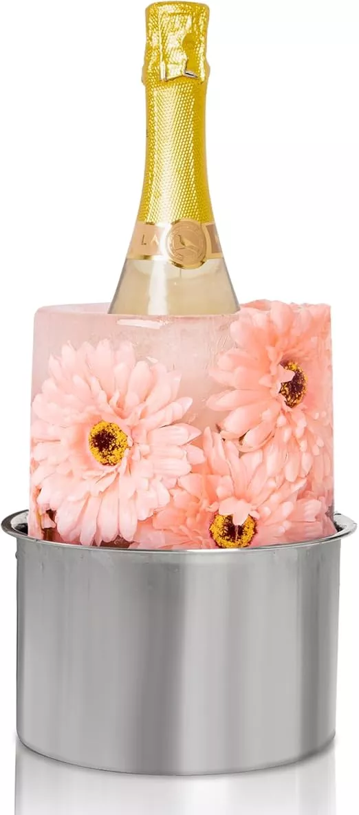 Floral Champagne Chiller Ice Mold This Champagne chiller ice bucket D