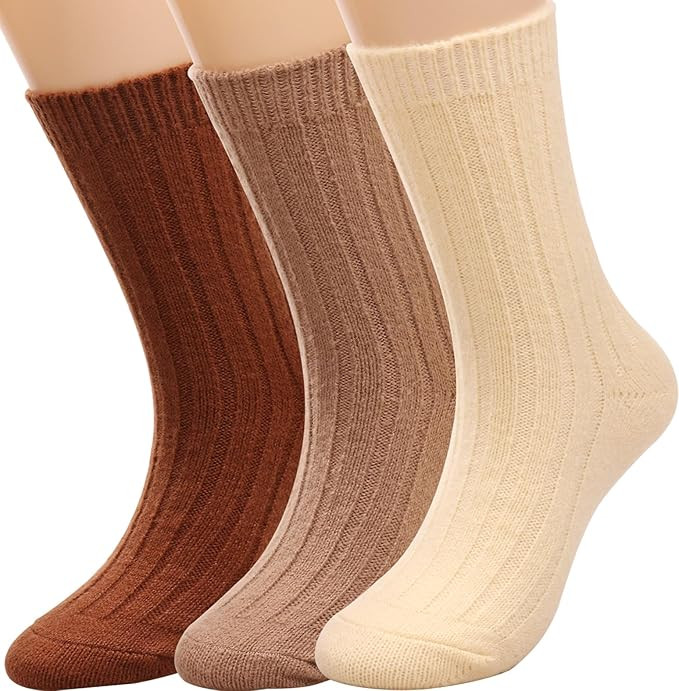 TINTAO Women's Socks Cotton Knit Casual Crew Socks Thick Knit Warm Wool Slouch Socks Gift Socks f... | Amazon (US)