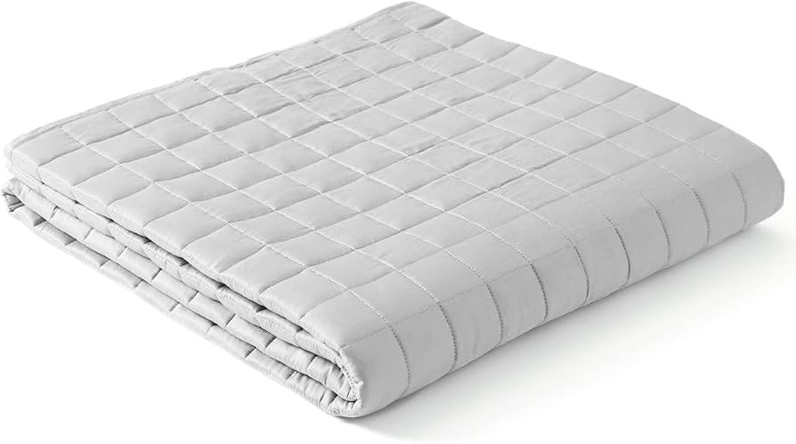 YnM Cooling Weighted Blanket for Adults, 7lbs Heavy Bed Throw for One Person of 60lbs, Perfect fo... | Amazon (US)