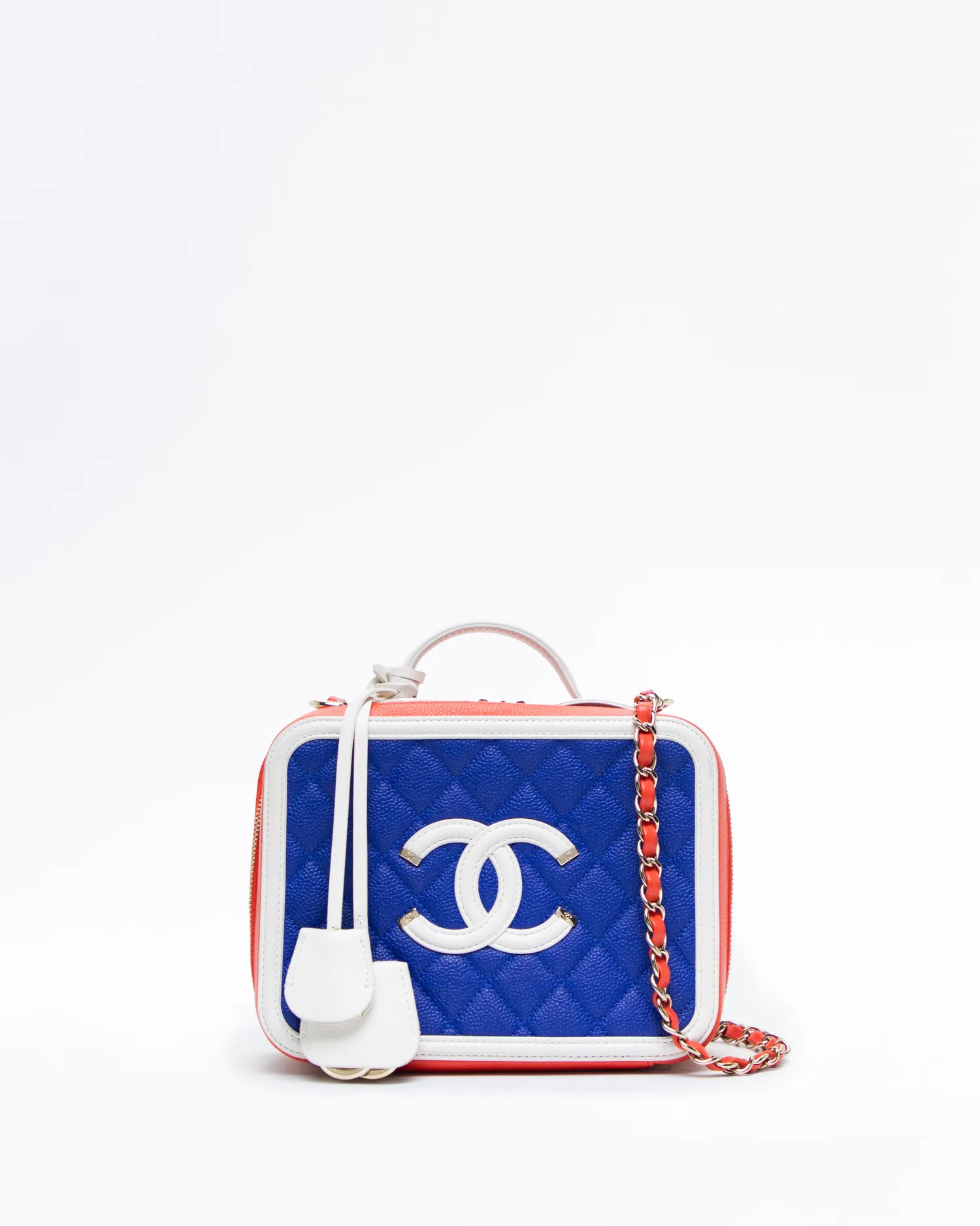 Caviar Quilted Filigree Vanity Case | Vivrelle