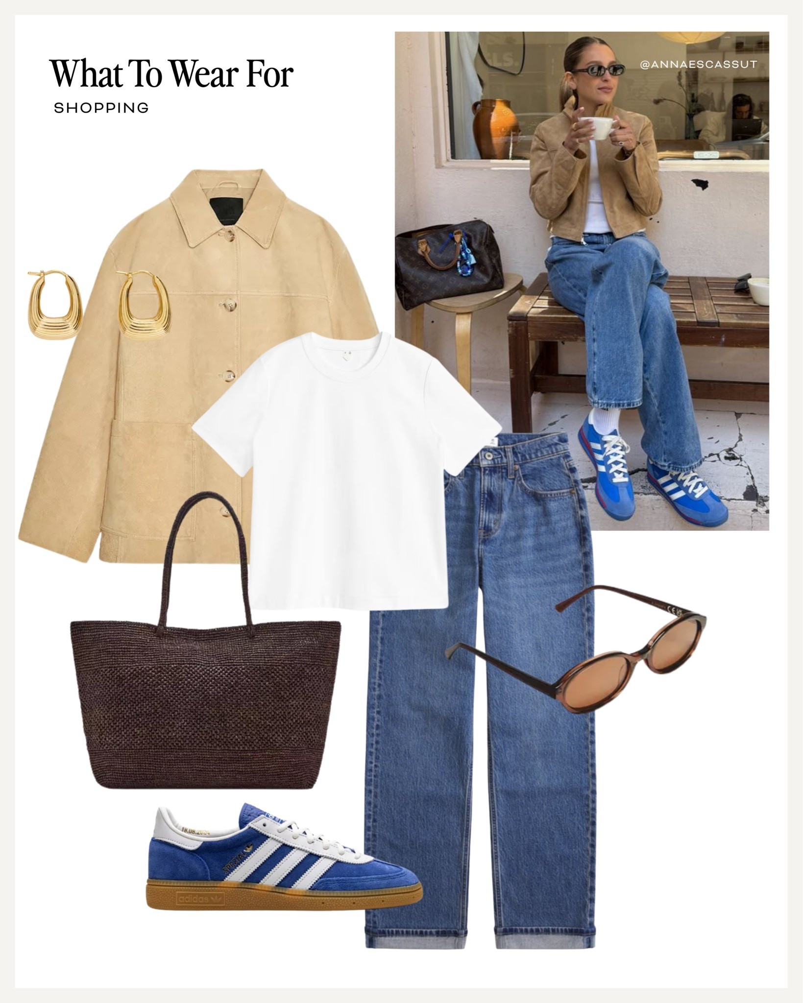 Shopping & coffee ☕️ 

Spring outfit, cobalt blue trainers, adidas spezials, straight jeans, woven bag

#LTKuk #LTKspring